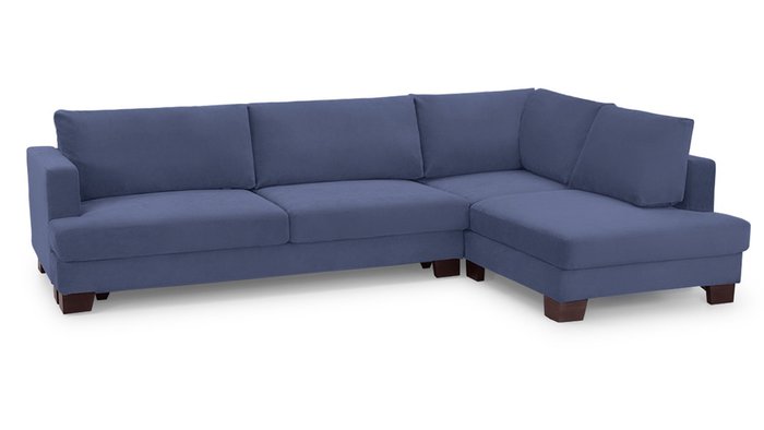 Угловой диван-кровать Марсель синего цвета - лучшие Угловые диваны в INMYROOM