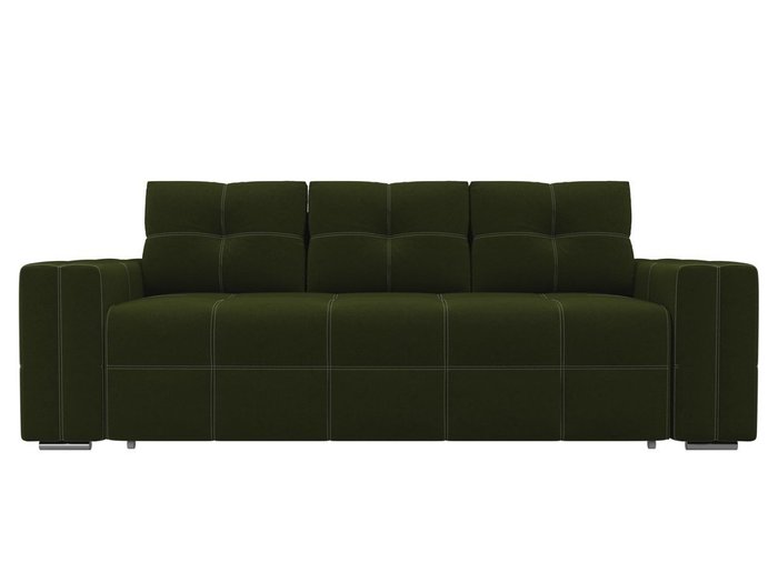Прямой диван-кровать Леос зеленого цвета - купить Прямые диваны по цене 37390.0