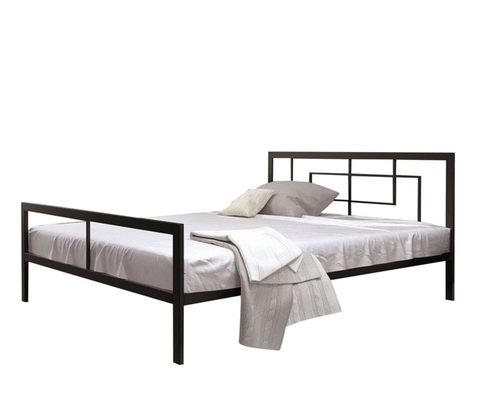 Кровать Кантерано 140х200 черного цвета - купить Кровати для спальни по цене 24990.0
