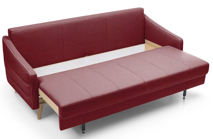 Диван-кровать Криспи бордового цвета - лучшие Прямые диваны в INMYROOM