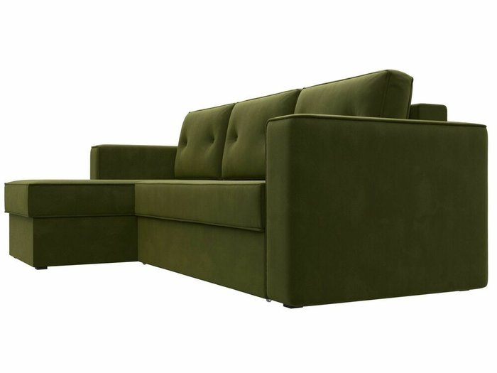 Угловой диван-кровать Принстон зеленого цвета левый угол  - лучшие Угловые диваны в INMYROOM