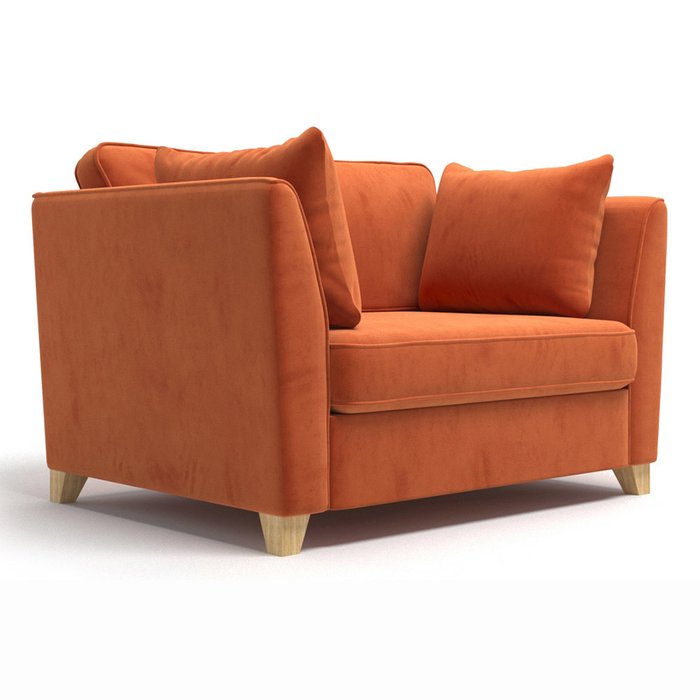 Кресло Wolsly широкое оранжевого цвета - купить Интерьерные кресла по цене 37400.0