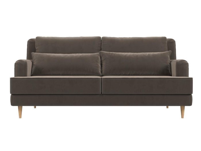 Прямой диван Джерси коричневого цвета - купить Прямые диваны по цене 41999.0