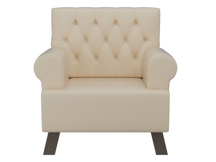 Кресло Хилтон бежевого цвета (экокожа) - купить Интерьерные кресла по цене 21990.0