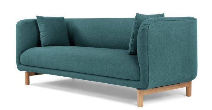 Трехместный диван Tribeca бирюзовый - купить Прямые диваны по цене 83300.0