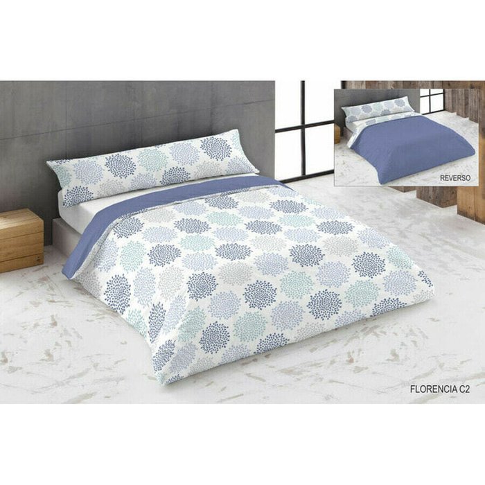 Комплект чехлов для одеяла Hosteline FLORENCIA Blue 180 кровать 3 Предметы Комплект чехлов для одеяла Hosteline FLORENCIA Blue 180 кровать 3 Предметы