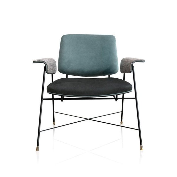 Кресло Bauhaus с синей спинкой