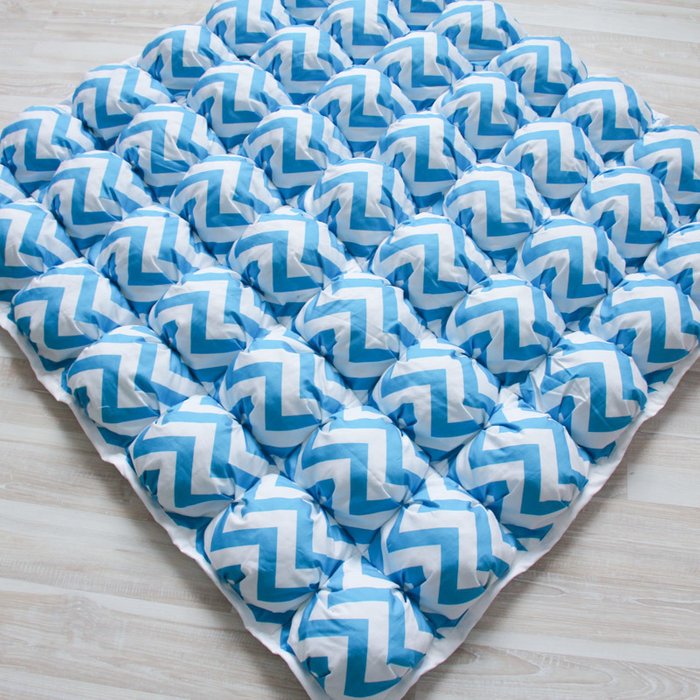 Игровой коврик Бомбон Blue Zigzag 110х110 см - купить Ковры для детской по цене 5490.0