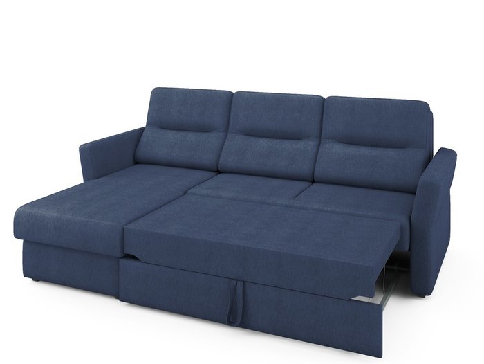 Угловой раскладной  диван Sonny левый синего цвета - купить Угловые диваны по цене 91800.0
