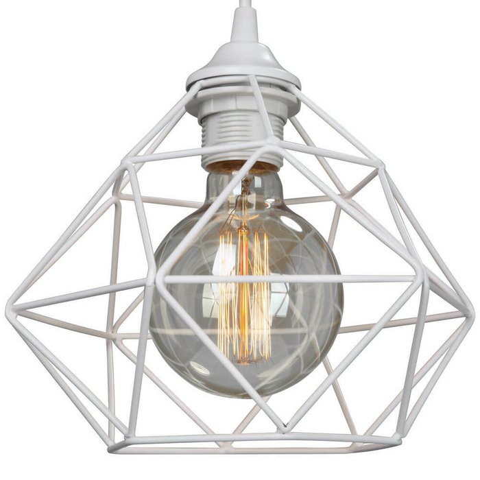 Подвесной светильник V4258-0/1S (металл, цвет белый) - купить Подвесные светильники по цене 1898.0