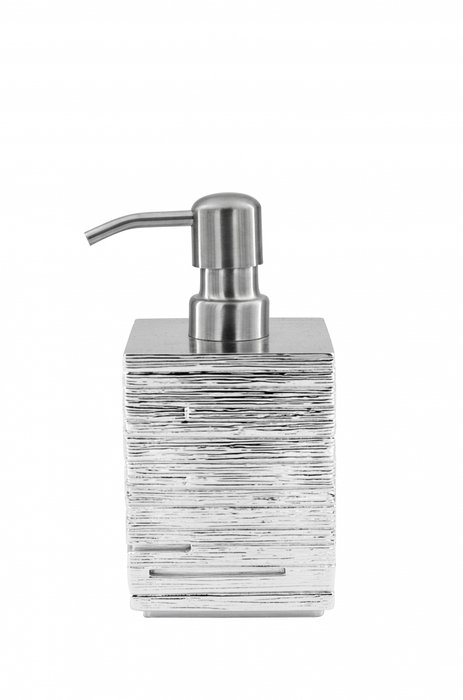 Дозатор для жидкого мыла Brick Silver серебряного цвета