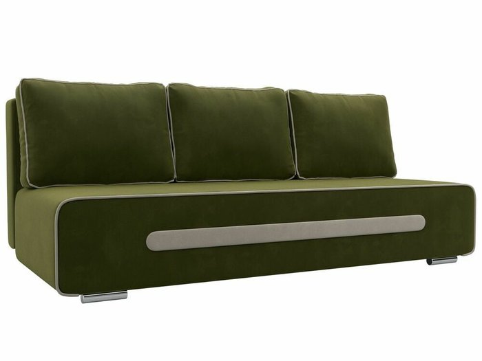 Прямой диван-кровать Приам зеленого цвета