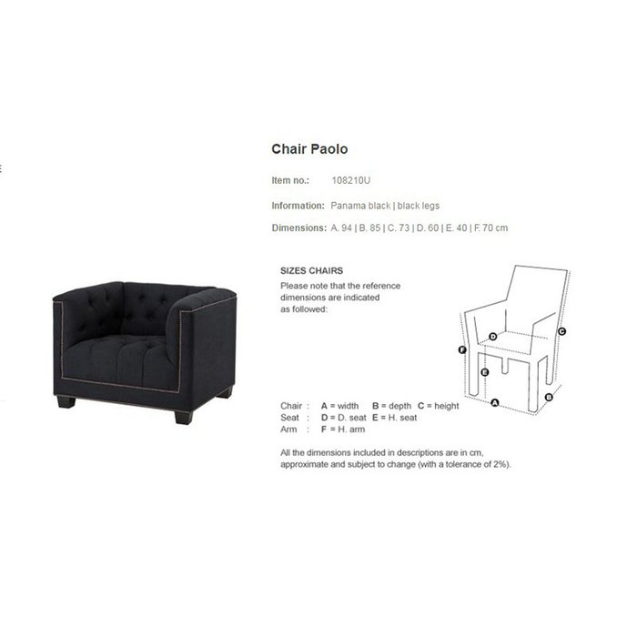 Кресло  "Chair Paolo" - купить Интерьерные кресла по цене 62920.0