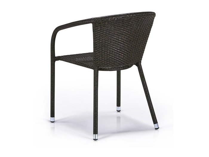 Кресло плетеное из искусственного ротанга черного цвета  - купить Садовые кресла по цене 3500.0