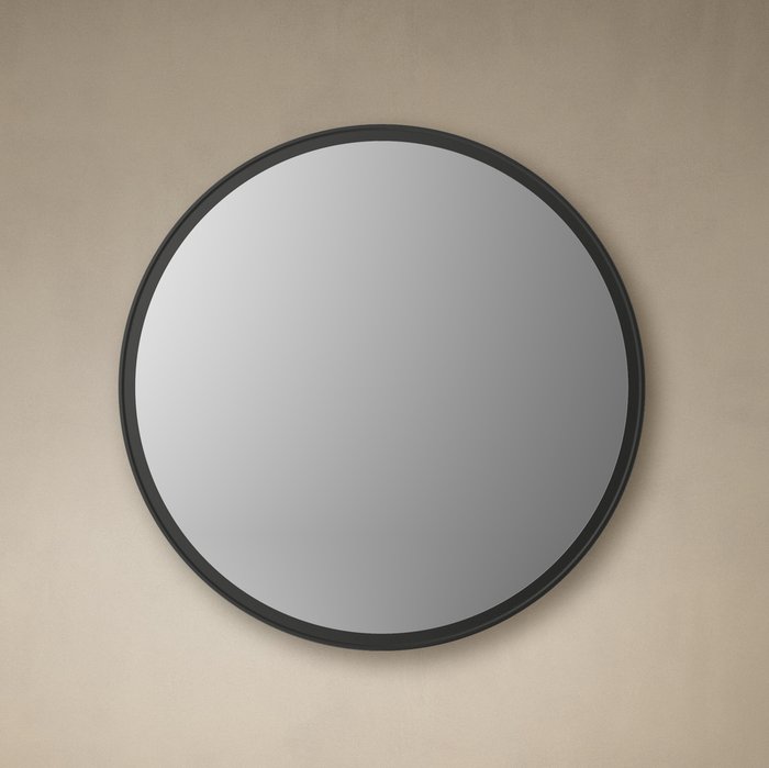Металлическое прямоугольное зеркало Frame диаметр 90 бронзового цвета - купить Настенные зеркала по цене 120000.0