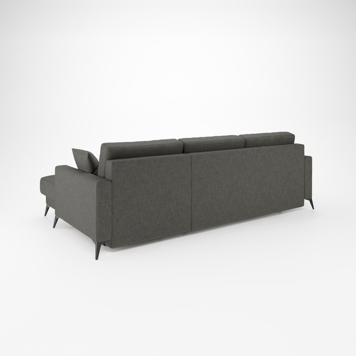 Угловой диван-кровать Наоми 2 темно-серого цвета правый  - лучшие Угловые диваны в INMYROOM