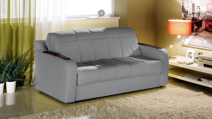 Диван-кровать Тифани L серого цвета  - купить Прямые диваны по цене 67700.0
