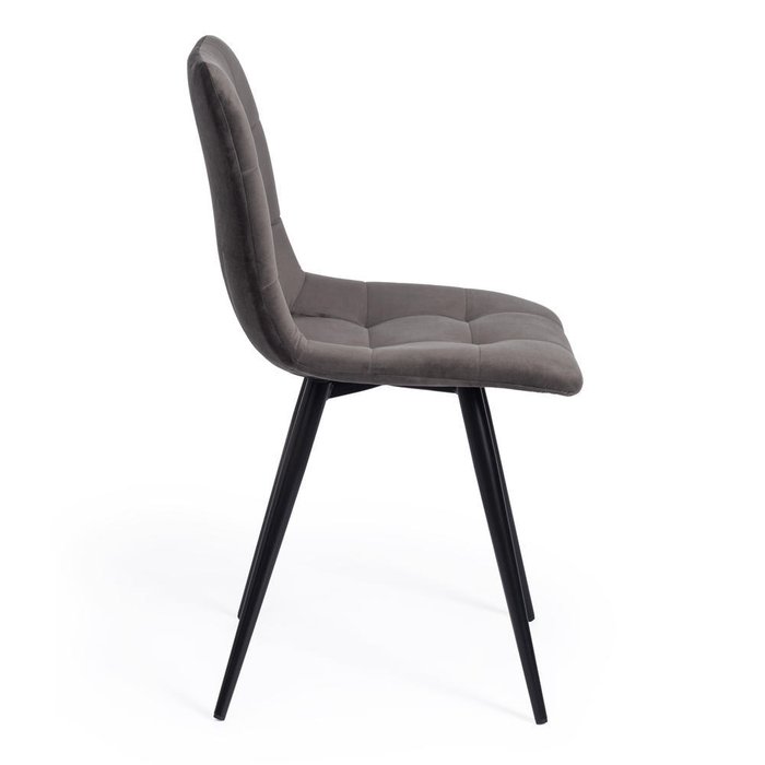 Стул Chilly темно-серого цвета с черными ножками - купить Обеденные стулья по цене 4250.0