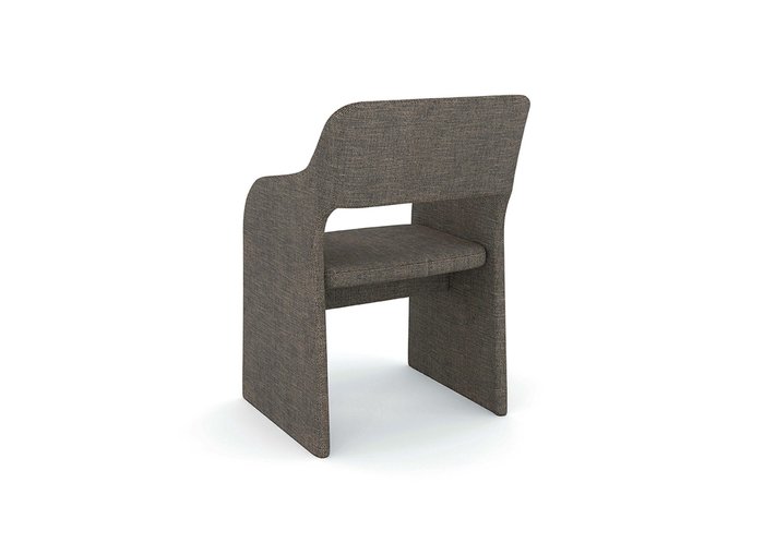 Стул E7.6 в обивке из рогожки коричневого цвета - купить Обеденные стулья по цене 24900.0