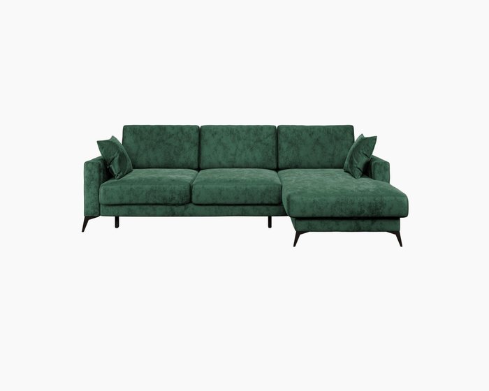 Диван-кровать угловой правый Наоми 2 зеленого цвета - купить Угловые диваны по цене 105589.0