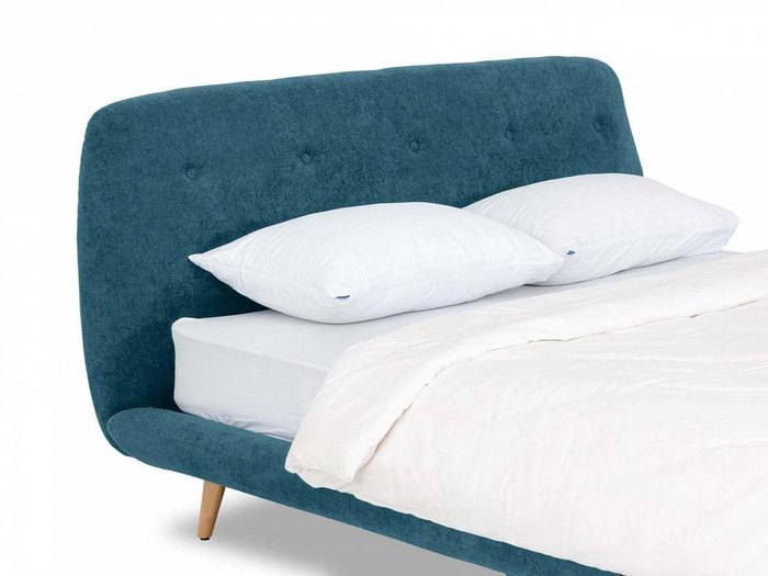 Кровать Loa 160х200 синего цвета  - лучшие Кровати для спальни в INMYROOM