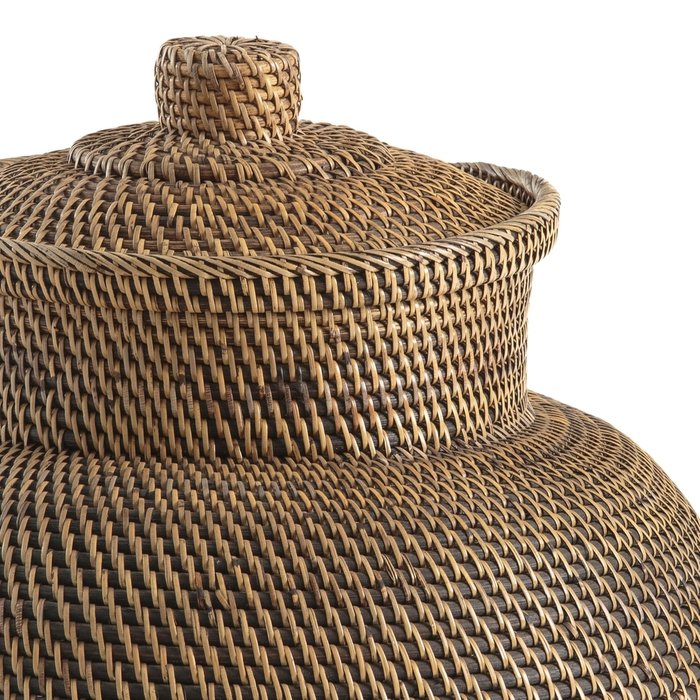 Корзина из ротанга и бамбука Brazil бежевого цвета - купить Плетеные корзины по цене 16828.0