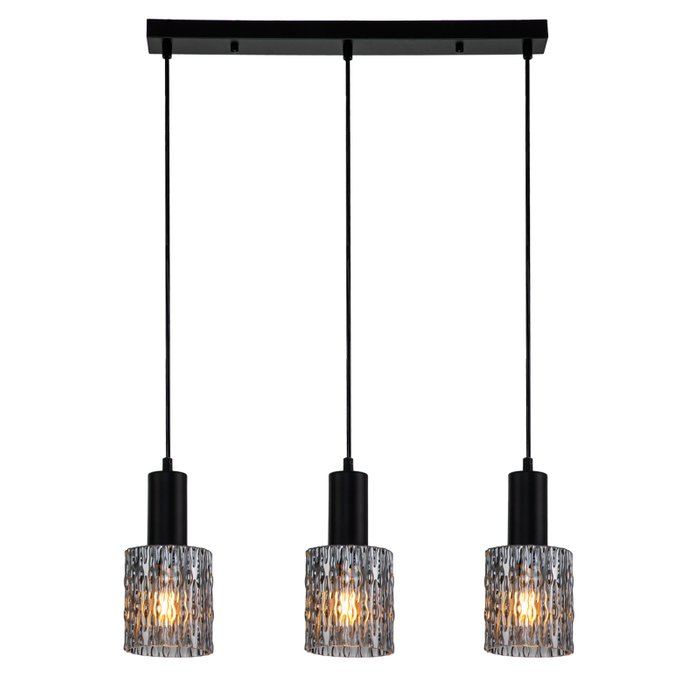 Подвесной светильник RAIN 10189/3S Black (стекло, цвет дымчатый) Подвесной светильник RAIN 10189/3S Black (стекло, цвет дымчатый)