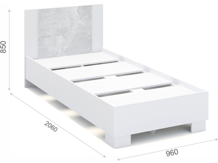 Кровать Аврора 90х200 белого цвета - лучшие Кровати для спальни в INMYROOM
