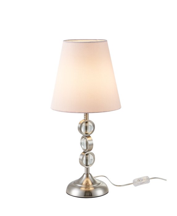 Настольная лампа  Yvonne с розовым абажуром