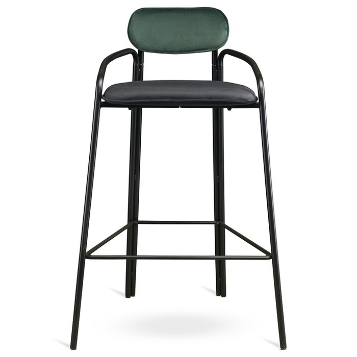 Стул барный Ror round черно-зеленого цвета - купить Барные стулья по цене 18900.0