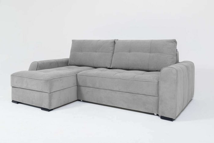 Угловой диван-кровать Soft II серого цвета (левый) - купить Угловые диваны по цене 95380.0