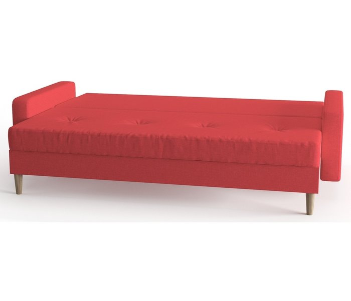 Диван-кровать из рогожка Basel красного цвета - лучшие Прямые диваны в INMYROOM