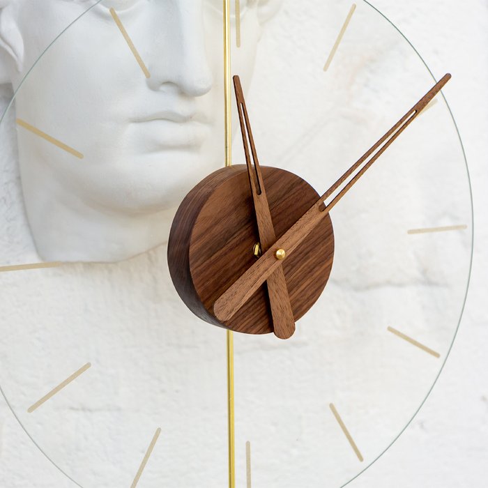Настенные часы Руссо из стекла и металла - купить Часы по цене 22900.0