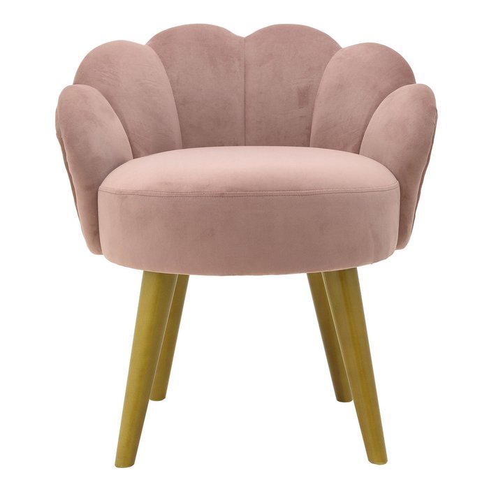 Кресло розового цвета на деревянных ножках - купить Интерьерные кресла по цене 18880.0
