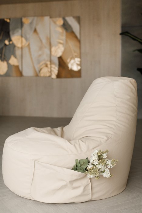 Кресло Комфорт светло-бежевого цвета - лучшие Бескаркасная мебель в INMYROOM