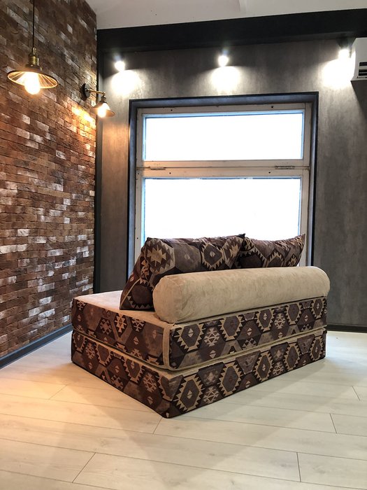 Бескаркасный диван-кровать Puzzle Bag Мехико XL коричневого цвета - лучшие Бескаркасная мебель в INMYROOM
