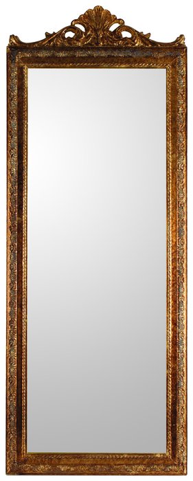 Зеркало настенное в раме латунного цвета