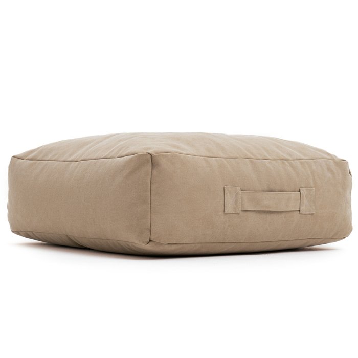 Пуф-подушка из натурального хлопка серо-коричневого цвета - купить Бескаркасная мебель по цене 9000.0
