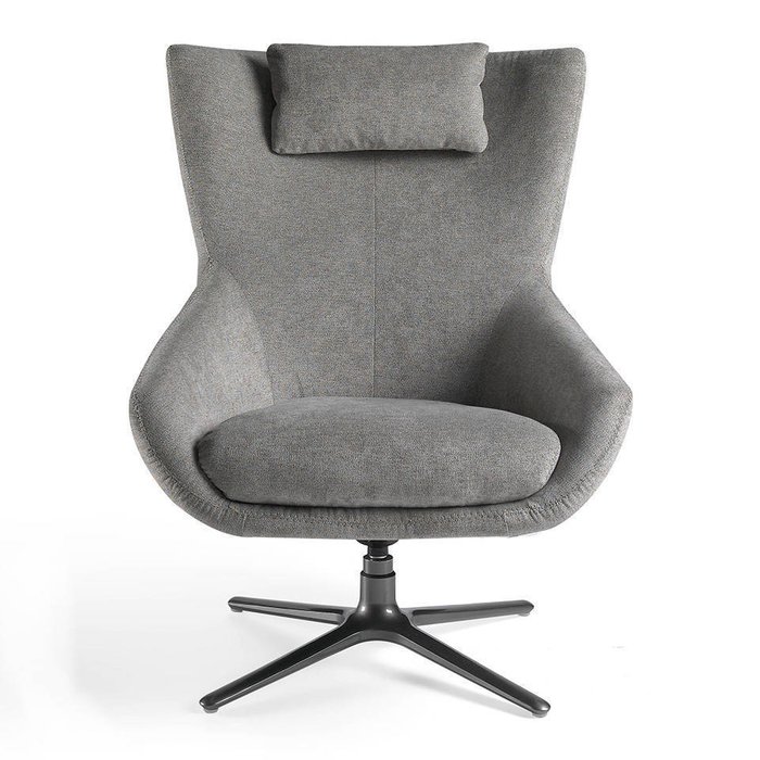 Кресло в обивке из ткани серого цвета - купить Интерьерные кресла по цене 128990.0