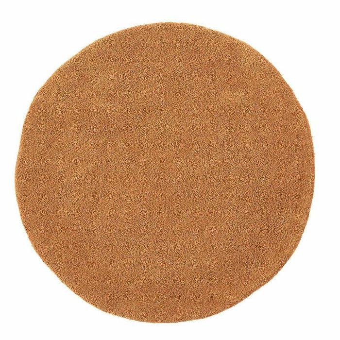 Ковер круглый из хлопковой ткани Renzo 70х70 светло-коричневого цвета