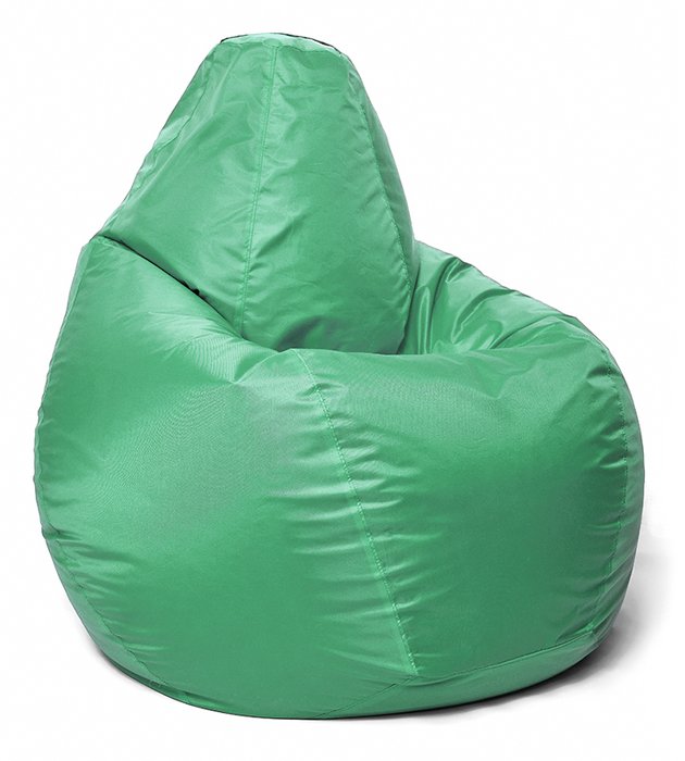 Кресло мешок Груша oxford зеленого цвета S 