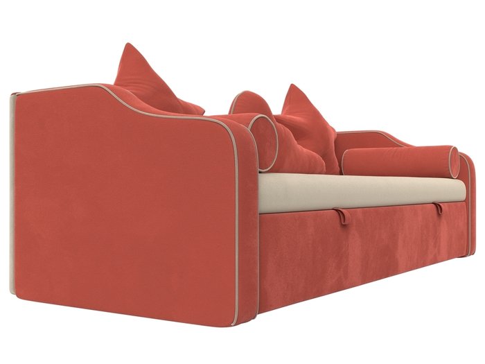 Диван-кровать Рико бежево-кораллового цвета - лучшие Прямые диваны в INMYROOM