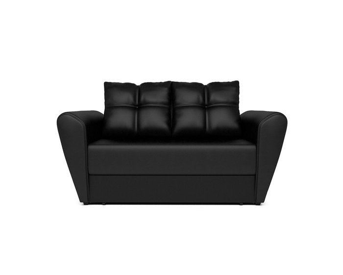 Прямой диван-кровать Квартет черного цвета - купить Прямые диваны по цене 24490.0