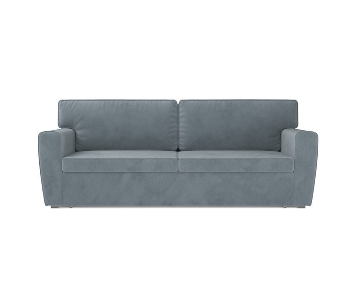 Прямой диван-кровать Оскар серо-синего цвета - купить Прямые диваны по цене 34090.0