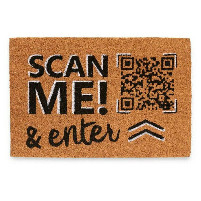Дверной Коврик Scan Me! Натуральный 60 x 1 x 40 см (12 штук) - лучшие Придверные коврики в INMYROOM