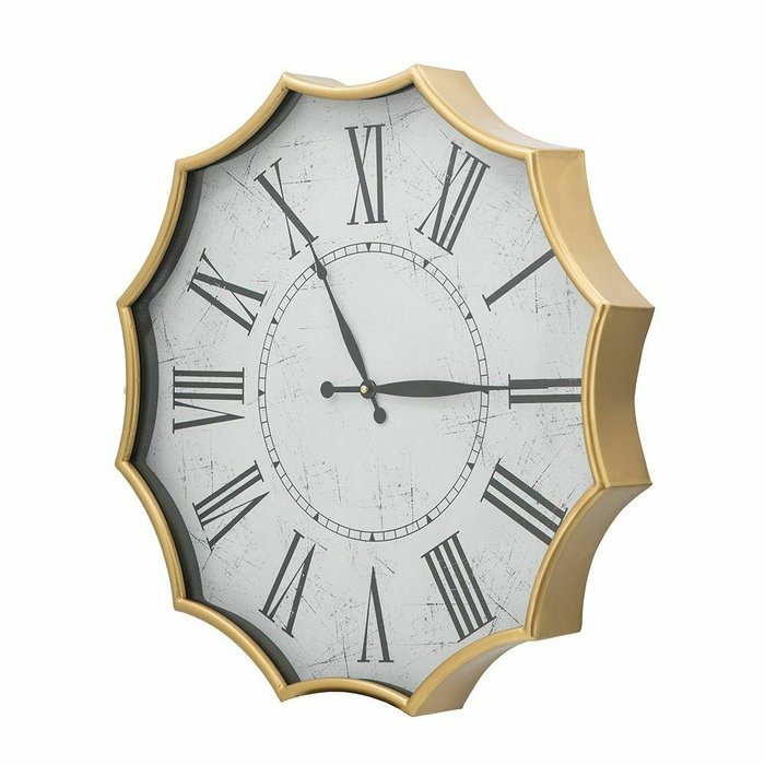 Часы настенные 60х60 бело-золотого цвета - купить Часы по цене 18380.0