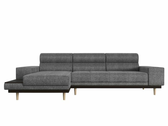 Угловой диван-кровать Леонардо серого цвета левый угол - купить Угловые диваны по цене 48999.0