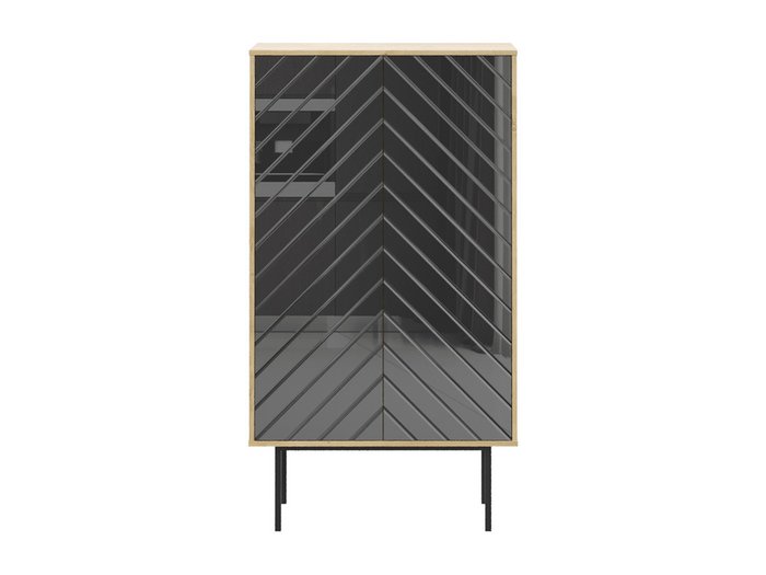 Шкаф Boho со стеклом на фасаде черного цвета - купить Комоды по цене 47500.0