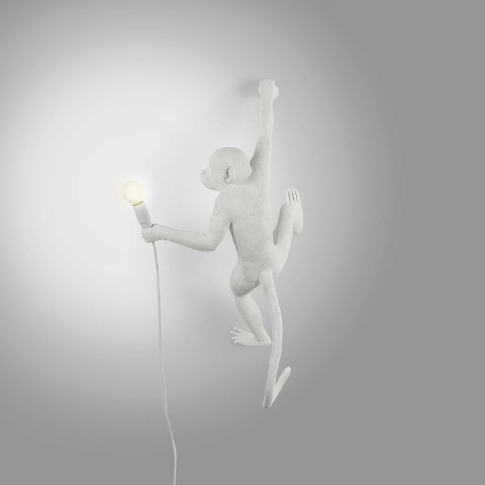 Настенный светильник Обезьяна белого цвета - лучшие Бра и настенные светильники в INMYROOM