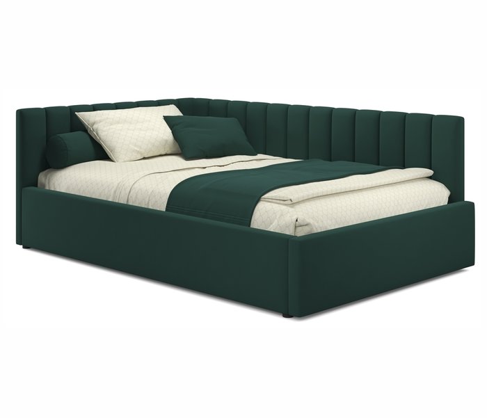 Кровать Milena 120х200 темно-зеленого цвета без подъемного механизма